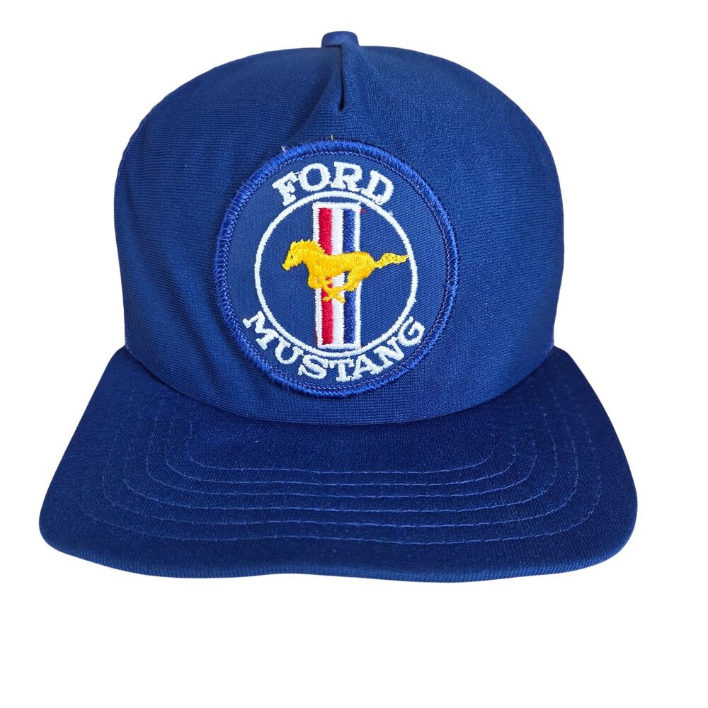 Vintage New Era Ford Mustang Mesh Trucker Snapback Hat USA Made S/M
